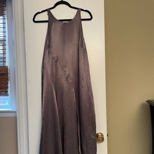 NWT Banana Republic Grey asymmetrical satin dress